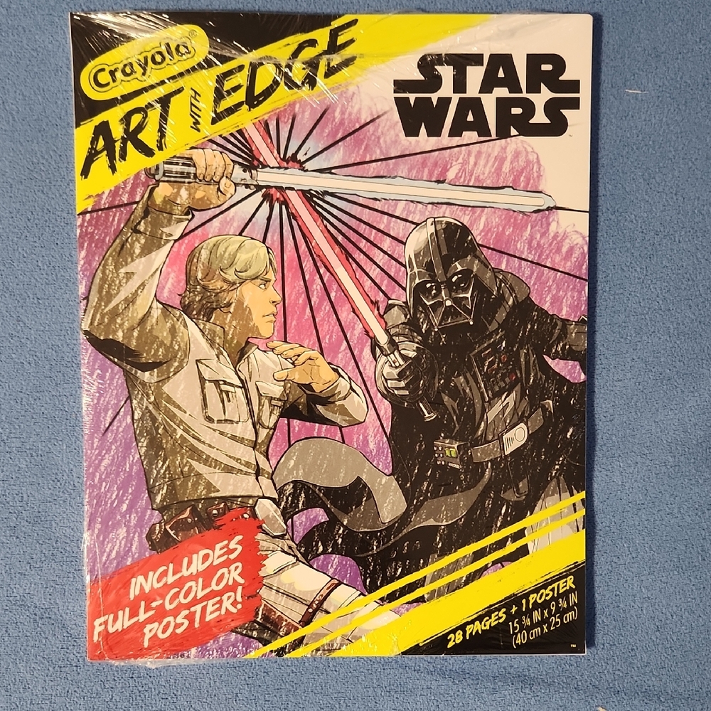 SEALED Crayola Star Wars Art With Edge Coloring Pages And Movie Poster